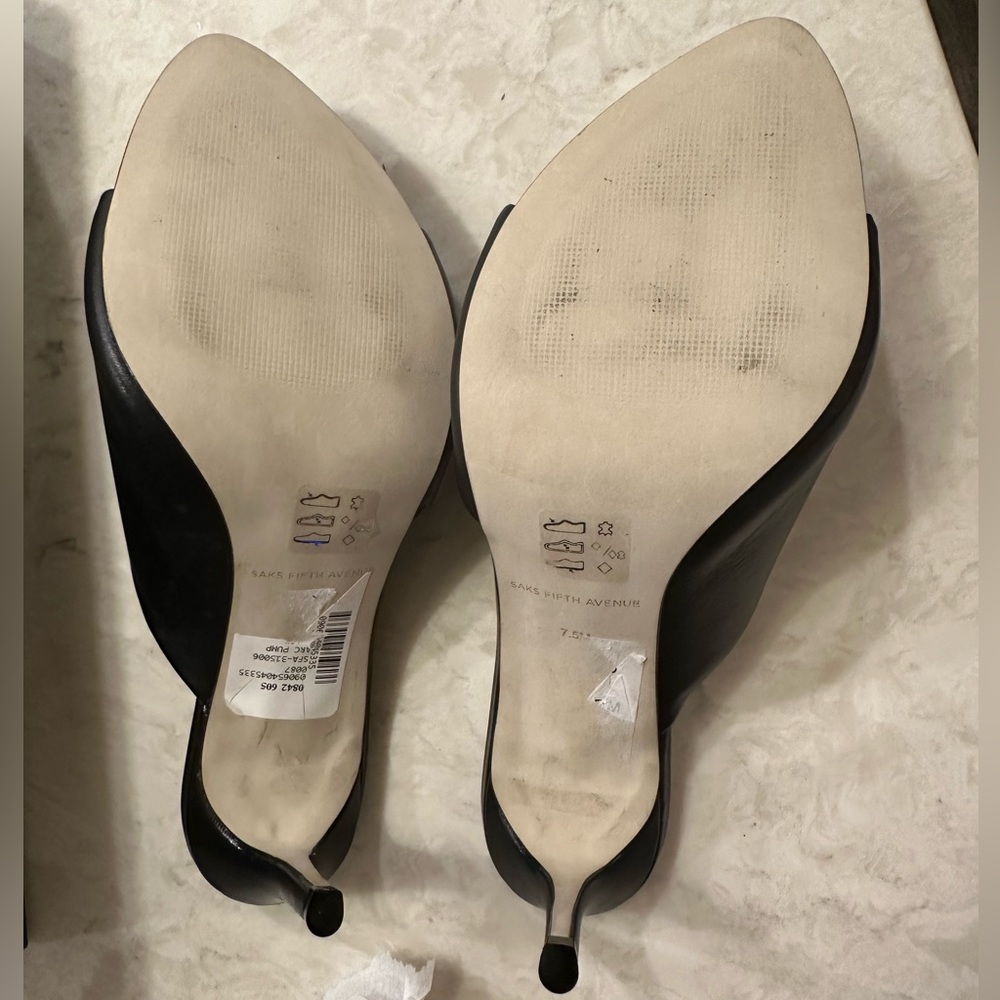 Saks Fifth Avenue Leather Mules - Picture 3 of 6